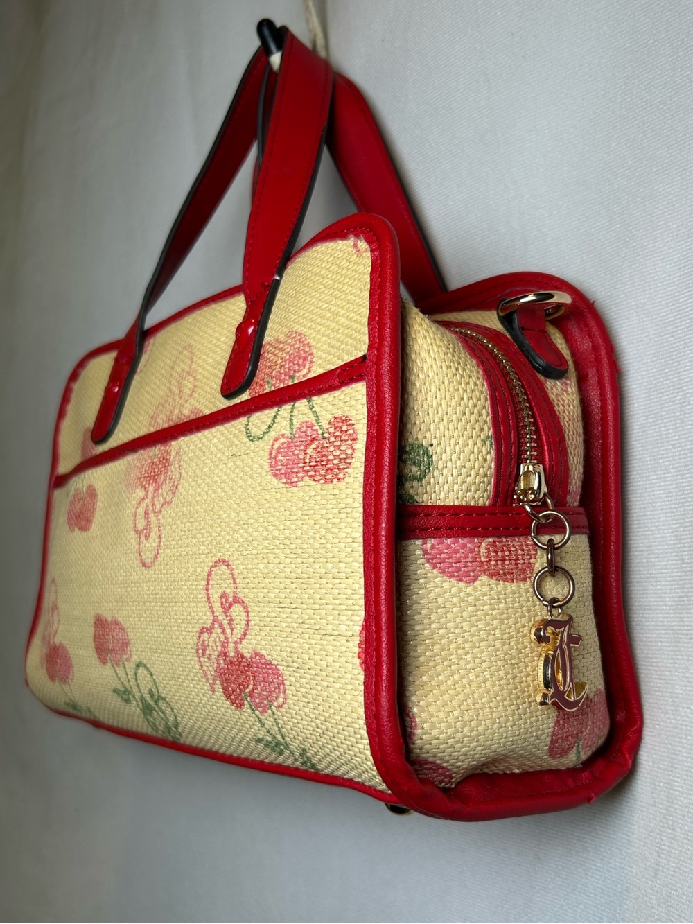 Juicy Couture Paradise Cherry Print Crossbody Satchel Bag